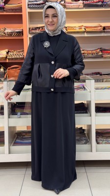 Esswap - Exclusive Ceketİ Fakir Kol Elbise Siyah/2617223