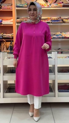 Kado - Fermuar Detaylı Tunik Fuşya/251491