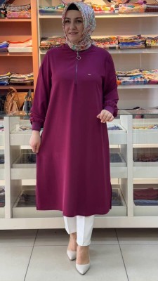 Kado - Fermuar Detaylı Tunik Mürdüm/251491