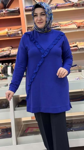 Fırfırlı Tunik İndigo/257408
