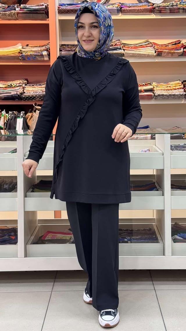Kado - Fırfırlı Tunik Siyah/257408