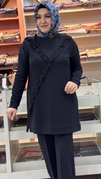 Fırfırlı Tunik Siyah/257408