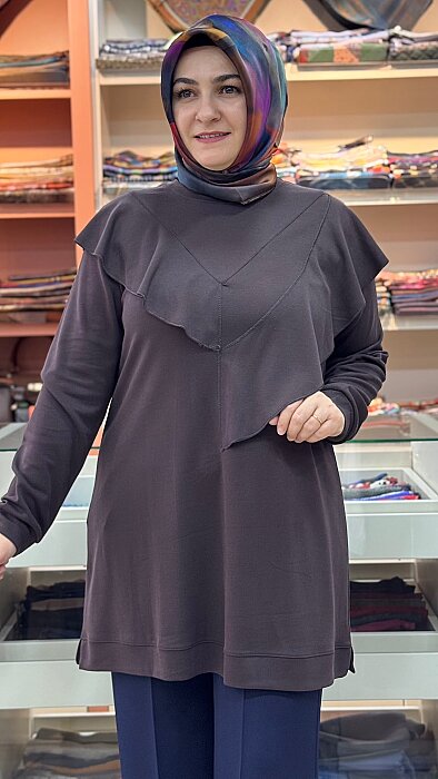 Fırfırlı Tunik Kahve/268504  - 2