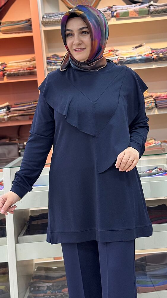 Fırfırlı Tunik Lacivert/268504 - 2