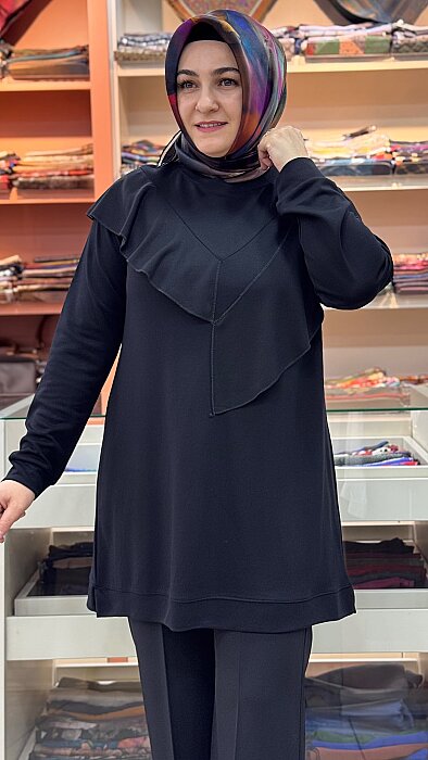Fırfırlı Tunik Siyah/268504 - 2