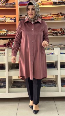 Selam - Fitilli Kadife Tunik Gül/5340