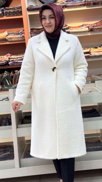 Gold Düğmeli Kaban Ekru/92191