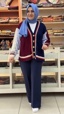  - Gömlek Görünümlü Triko Hırka/25460