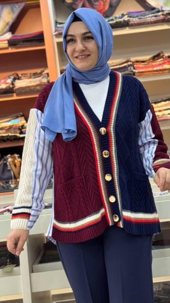 Gömlek Görünümlü Triko Hırka/25460