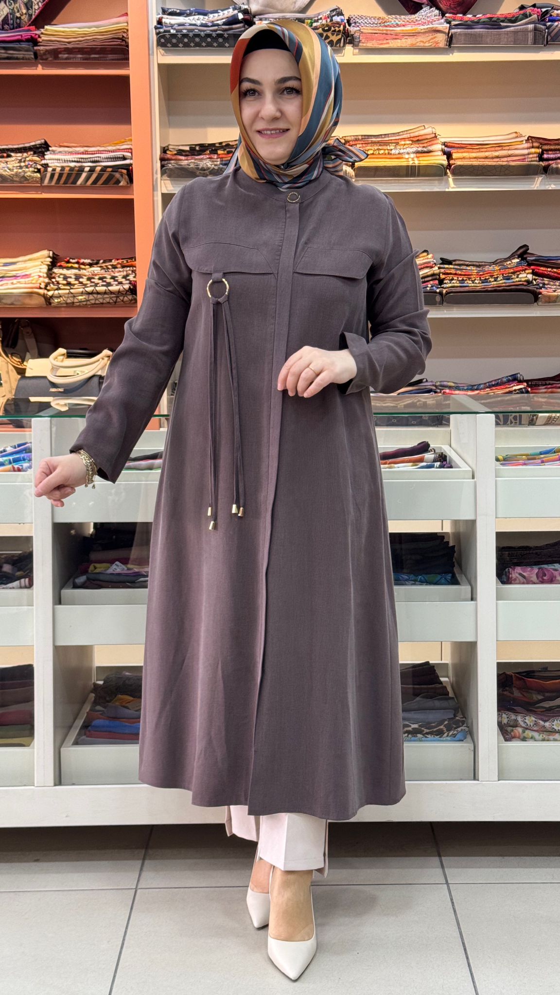 Haya - Halka Detaylı Kap Kahve/1719