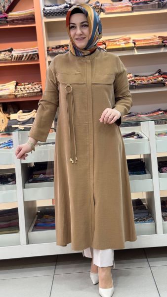 Halka Detaylı Kap Hardal/1719