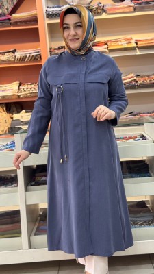 Halka Detaylı Kap İndigo/1719 - Thumbnail