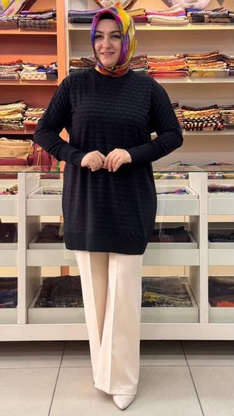 Jakarlı Tunik Siyah/257344