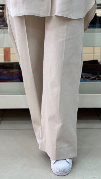 Kanvas Bol Paça Pantolon Taş/15738