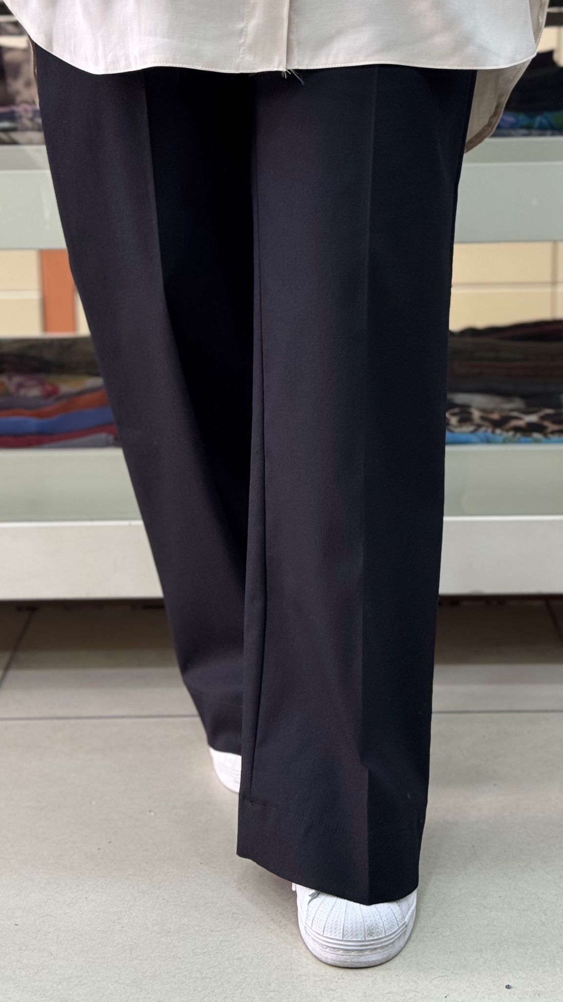 Esswap - Kanvas Bol Paça Pantolon Siyah/15738