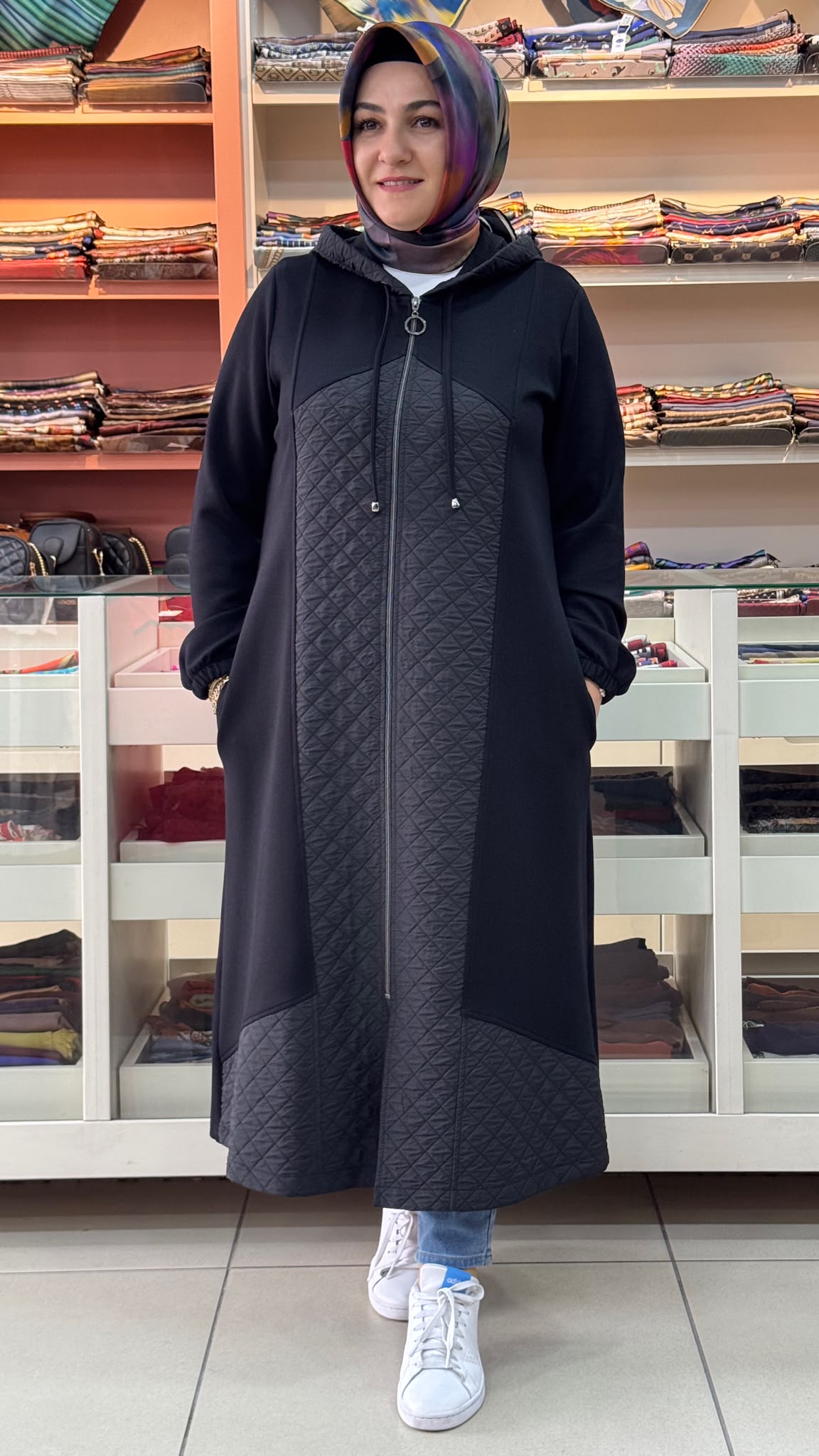 Şura - Kapitone Detaylı Oysho Kap Siyah / 4181