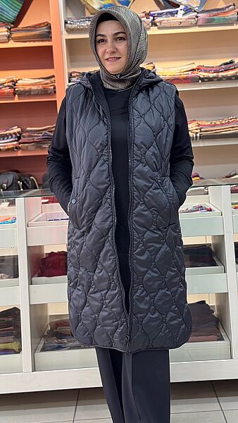 Kapitone Yelek Siyah/15275 
