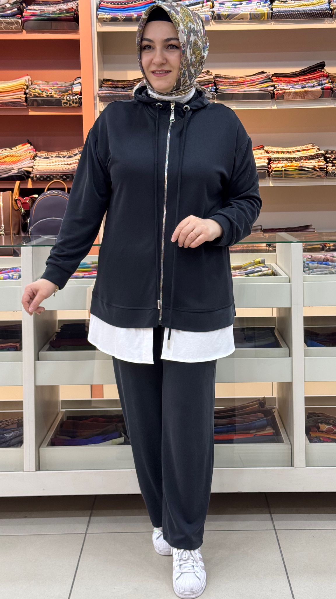 Puane - Kapşonlu Basic Takım Antrasit/14427