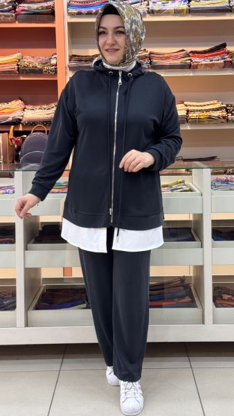 Kapşonlu Basic Takım Antrasit/14427