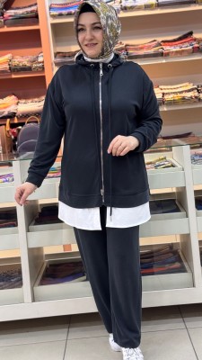 Kapşonlu Basic Takım Antrasit/14427 - Thumbnail