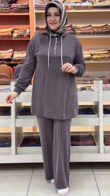 Puane - Kapşonlu Çimalı Takım Kahve/14411