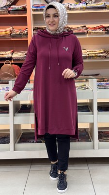 Kado - Kapşonlu Tunik Bordo/257138