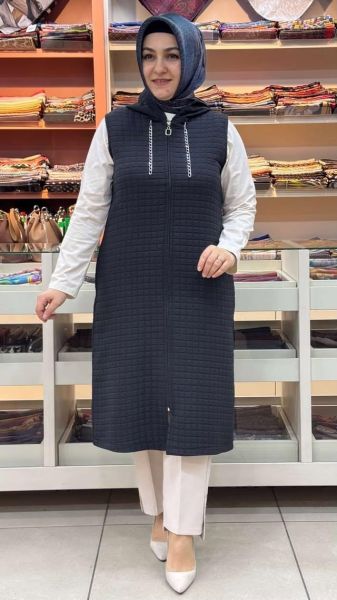 Kapşunlu Yelek Siyah/257780