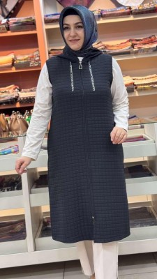 Kapşunlu Yelek Siyah/257780 - Thumbnail