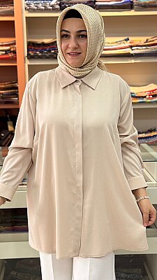 Kendinden Desenli Basic Tunik Taş/4214 - Thumbnail