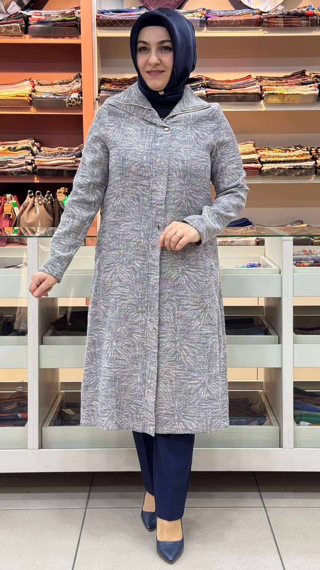 Gaze - Kendinden Desenli Kap Siyah/9186