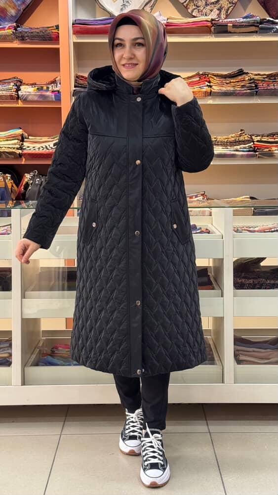 Gaze - Kesikli Kapitone Kap Siyah/92431