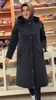 Kesikli Kapitone Kap Siyah/92431 - Thumbnail