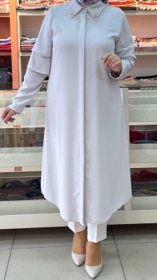 SETRMS - Setrms Kolları Kat Detaylı Tunik Taş/4044