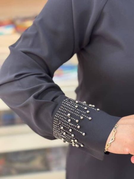 Kolları Zımba ve Taş Detaylı Tunik Siyah/3032