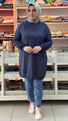 Kado - Kolu Düğmeli Sweat Tunik Antrasit/251487