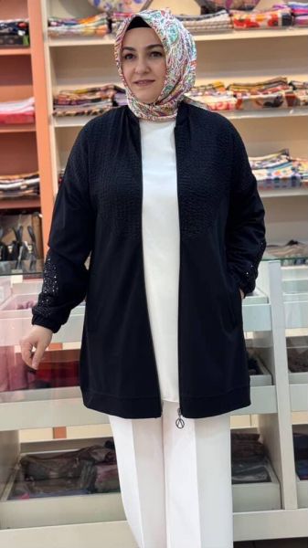 Kolu Pul Detaylı Kap Siyah/7044