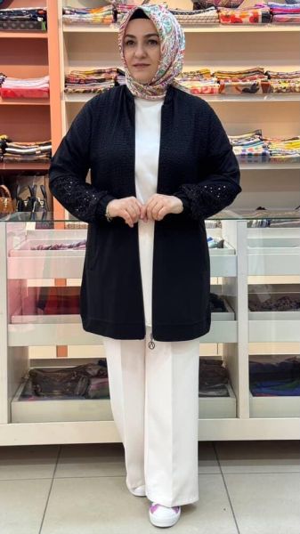 Kolu Pul Detaylı Kap Siyah/7044