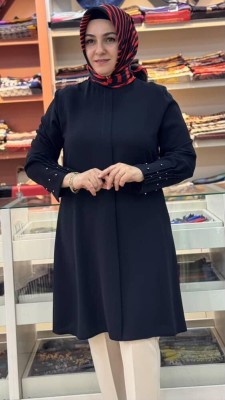 Kolu Zımbalı Tunik Siyah/1590 - Thumbnail