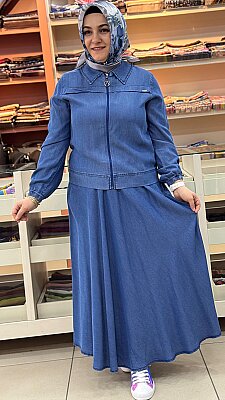 Kot Etekli Takım Mavi/1214 - Thumbnail