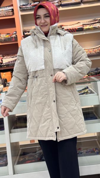 Kürk Detaylı Mont Taş/6207