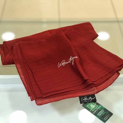  - La Boutique Bitkisel Yazlık Şal / Bordo
