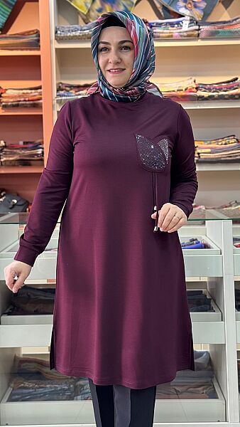 Lale Cepli Tunik Bordo/268554 
