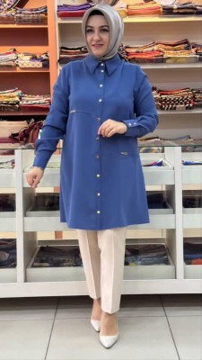 Esswap - Metal Detaylı Tunik Mavi/21556