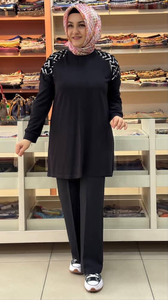 Kado - Omzu Pul Detaylı Tunik Siyah/257118