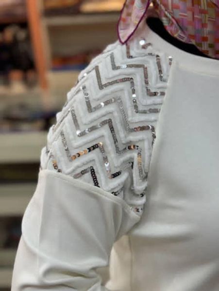 Omzu Pul Detaylı Tunik Ekru/257118