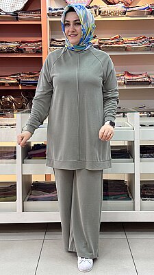 Puane - Önü Dikişli Takım Haki/14426