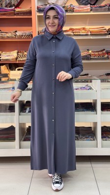 İnza Moda - Oysho Uzun Basıc Tunik Antrasit/1105