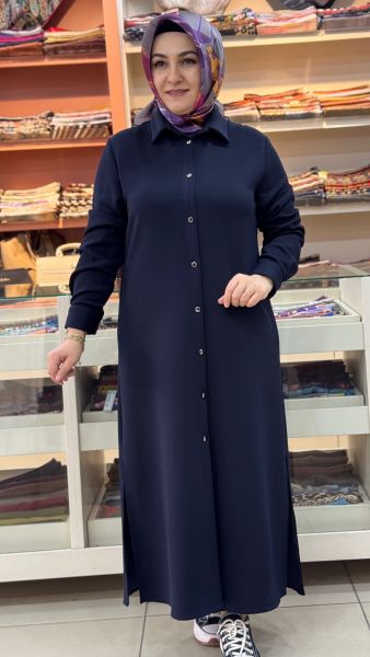 Oysho Uzun Basıc Tunik Lacivert/1105