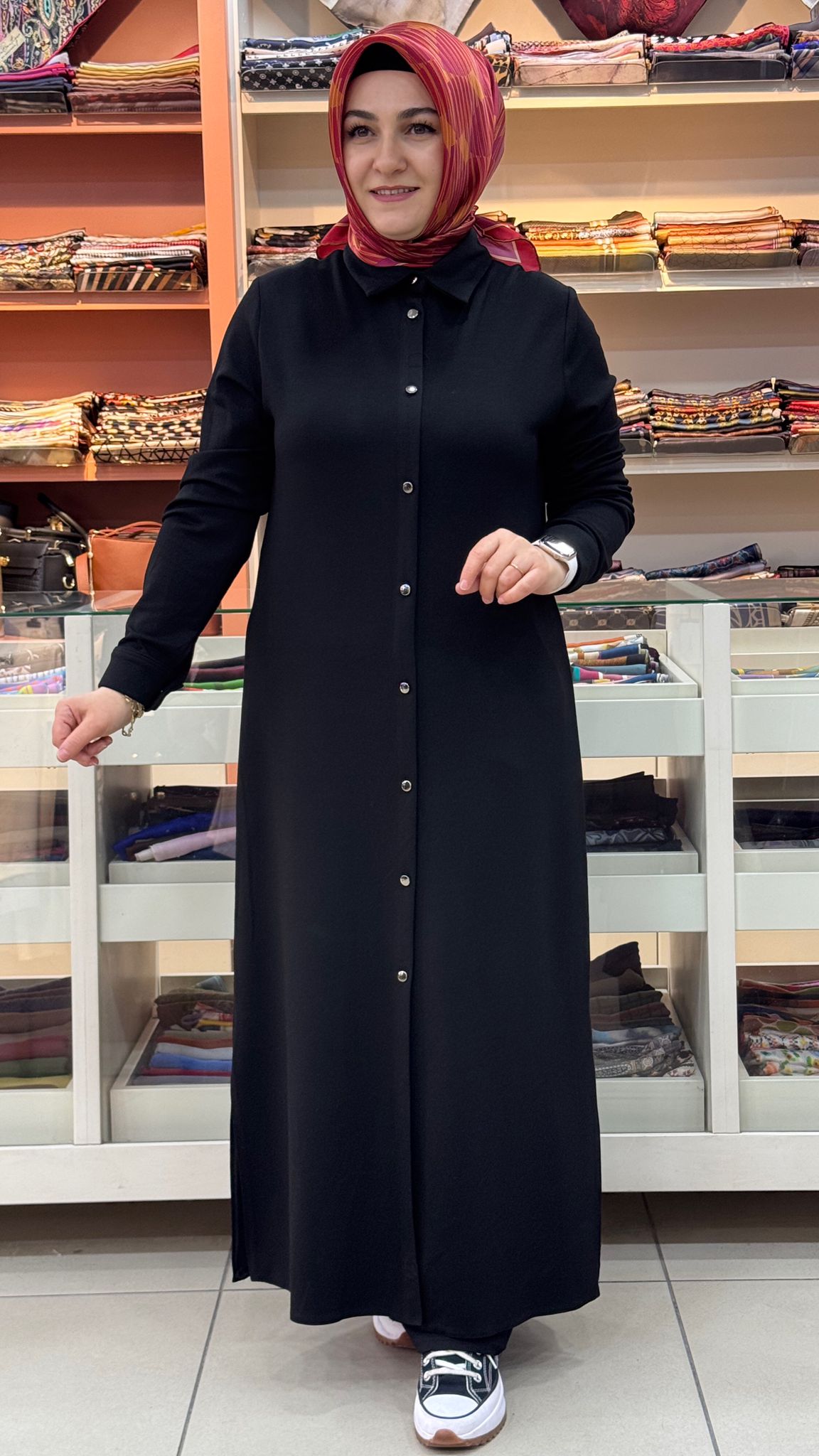 İnza Moda - Oysho Uzun Basıc Tunik Siyah/1105