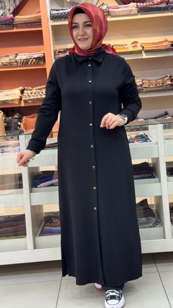 Oysho Uzun Basıc Tunik Siyah/1105